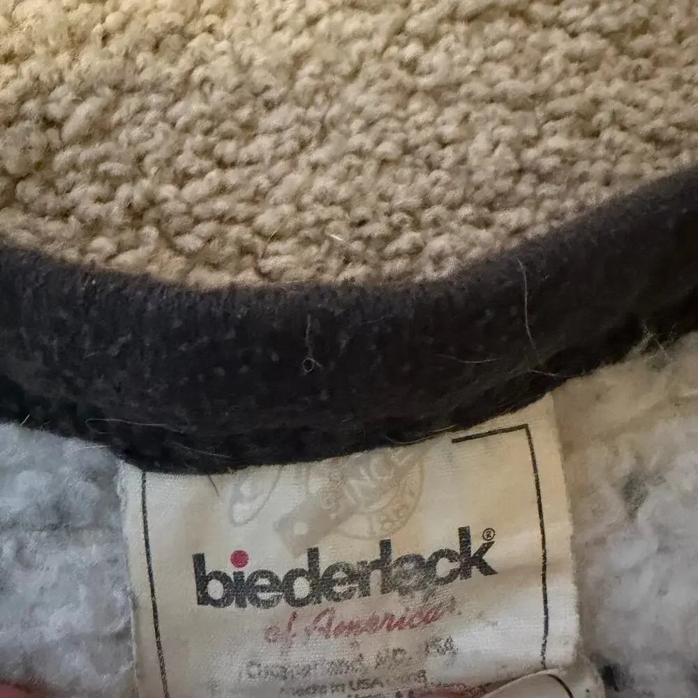 Vintage Biederlack Reversible Throw Blanket Wolf Moon Snow Acrylic USA 54x74